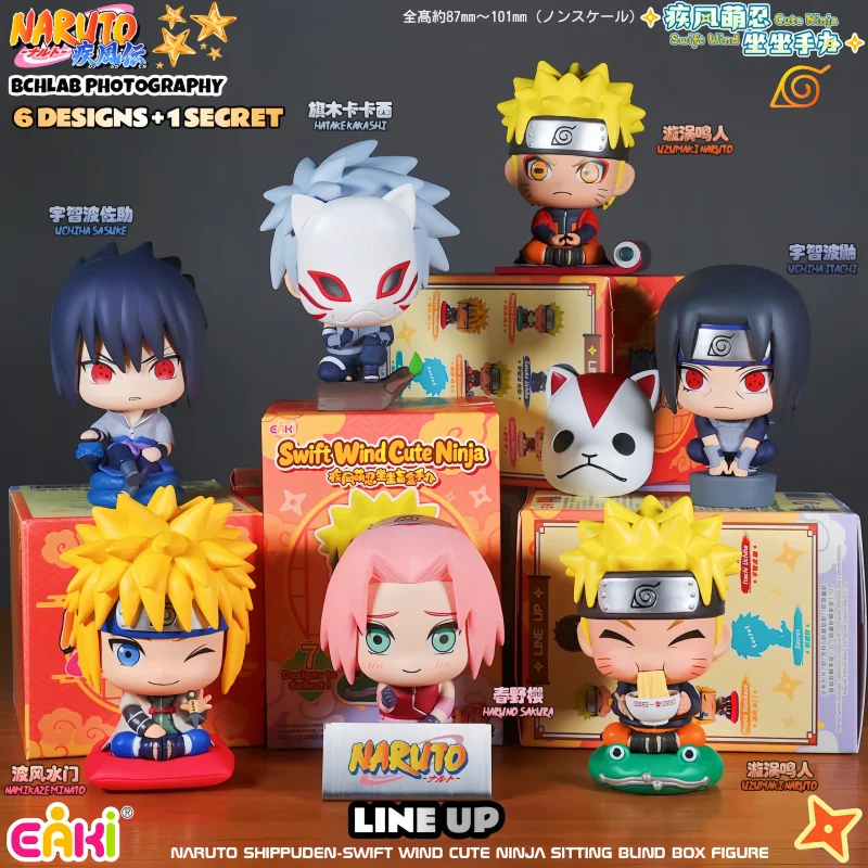 Heiß begehrte originale EAKI Naruto Shippuden niedliche Ninja-Sitzfiguren-Serie Blindbox-Sammlerstücke Überraschungsgeschenke