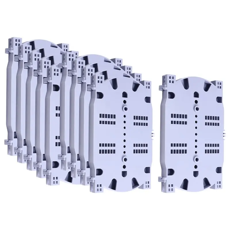 B27B Fusion Fiber Splice Tray FTTH 10PCS 12 Cores Optical Fiber Tray With Cover For Fiber Closure Distribution Box