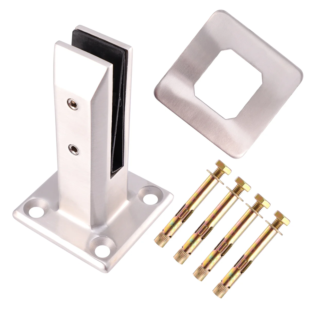 

Adjustable Brace Clips Post Brackets Checkerplate Curtain Rod Holders Glass Fixing Tool Stainless Steel Clamp