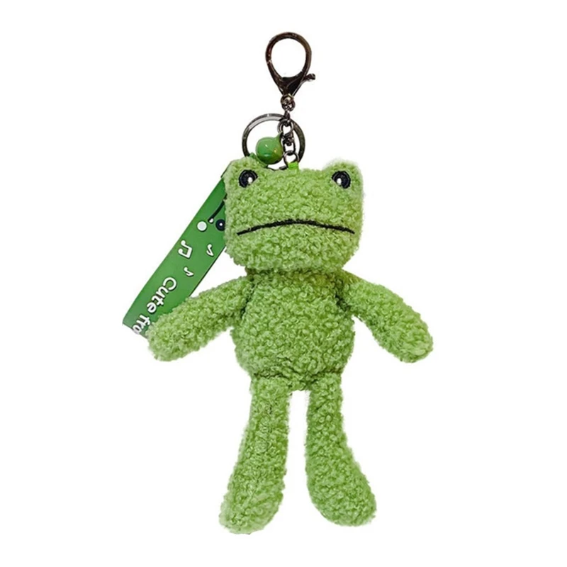 Unique Green  for Frog Keychain Plush Cartoon Funny Decoration for Doll Keyrings Car Keys Bag Decor Party Favor Pr