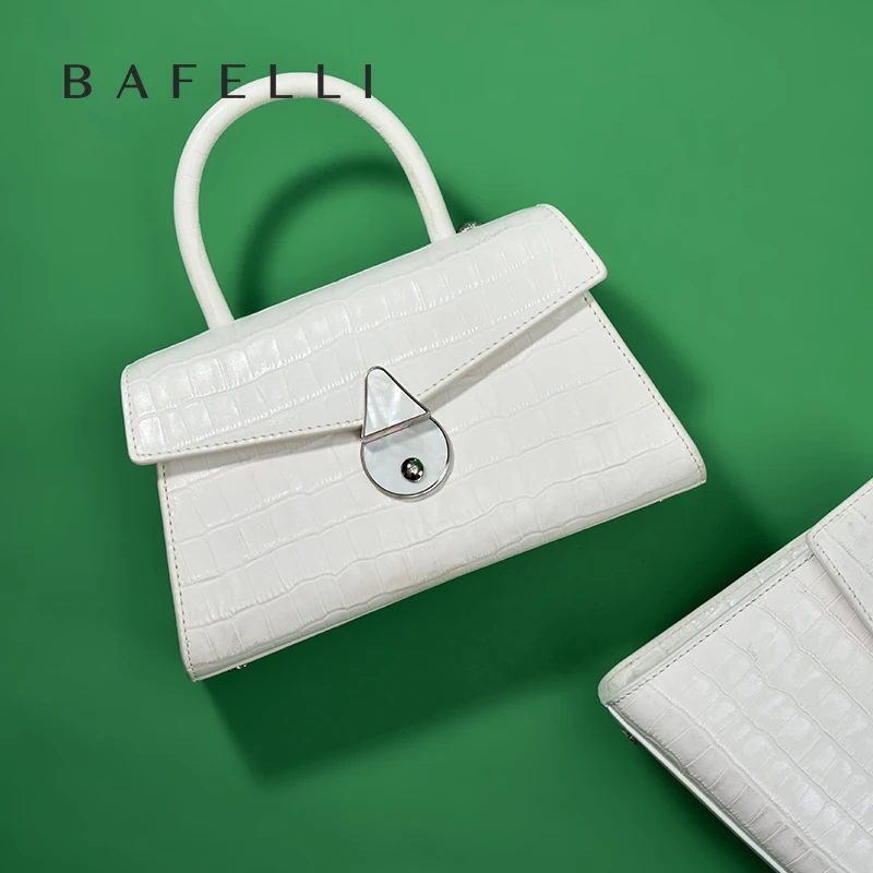 BAFELLI 2025, nuevo bolso de mano para mujer, moda de verano, tendencia, marca de lujo informal, diseñador ORIGINAL de cuero, monedero de oficina para mujer