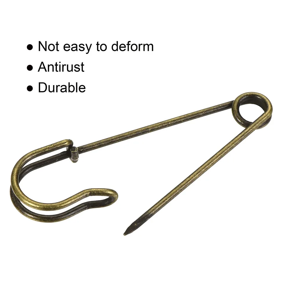 10 Large Safety Pins 2.9 5