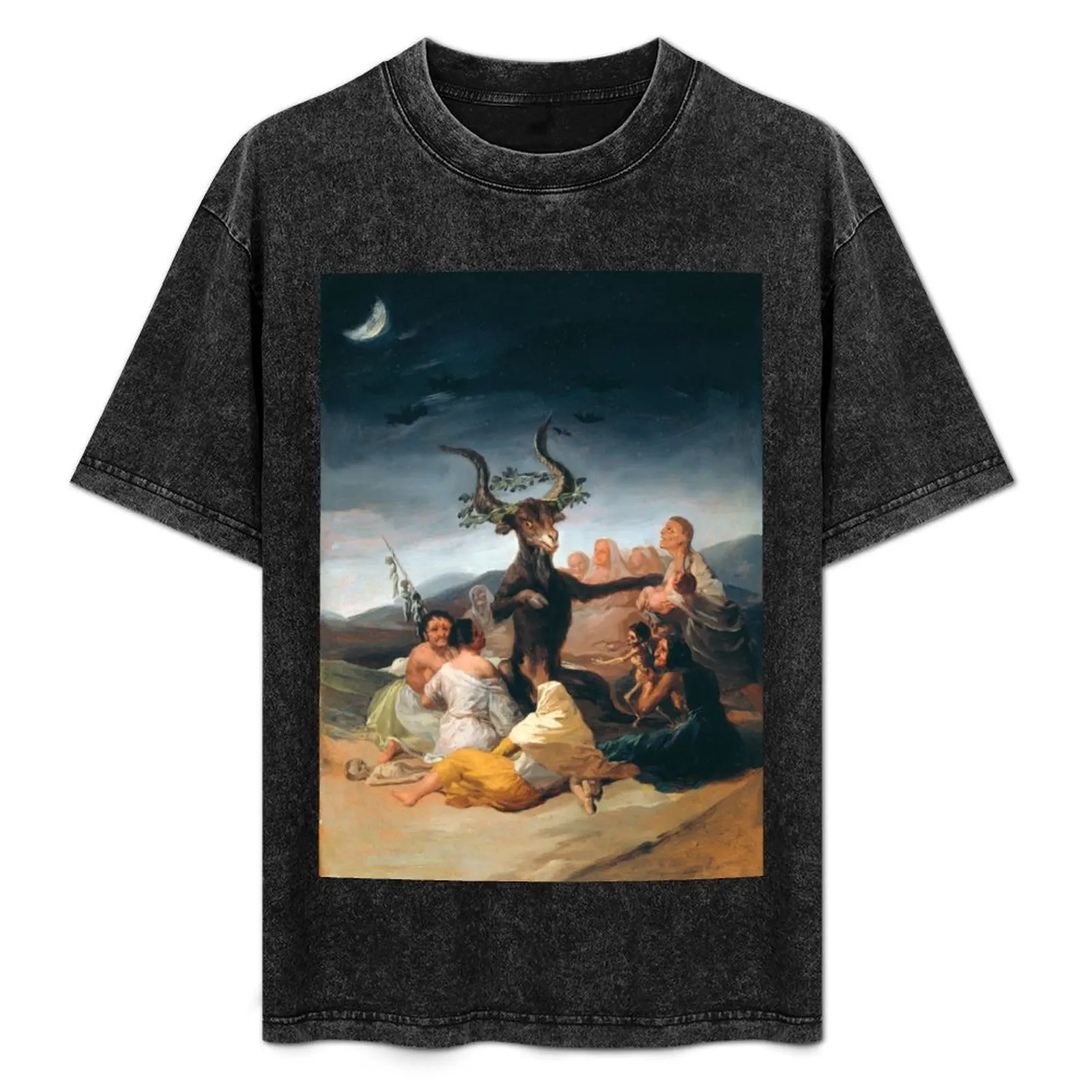 

Witches Sabbath (El Aquelarre) by Francisco Goya T-Shirt quick drying graphics tops sublime mens funny t shirts