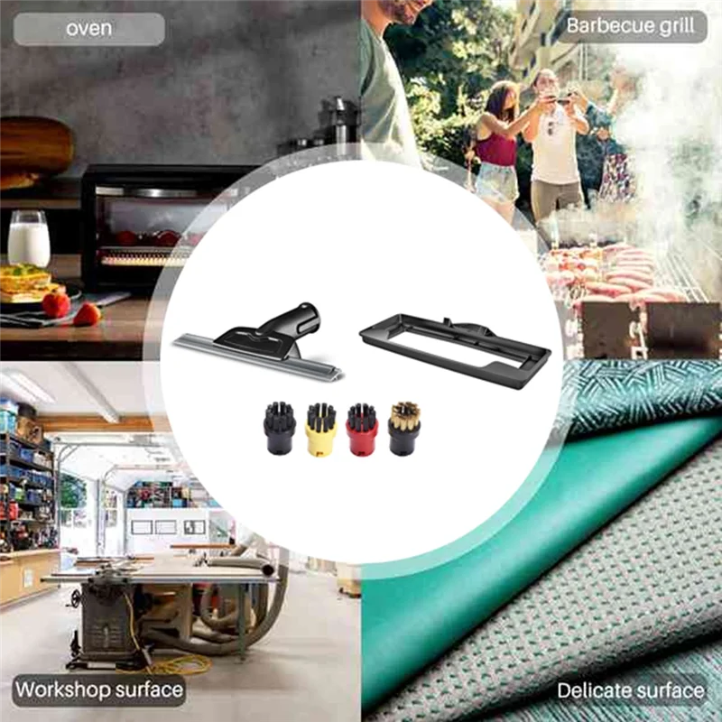 A88X Window Squeegee Nozzle Carpet Glider And Steam Brush For Karcher SC1 SC2 SC3 SC4 SC5 Steam Cleaner Accessories Kit
