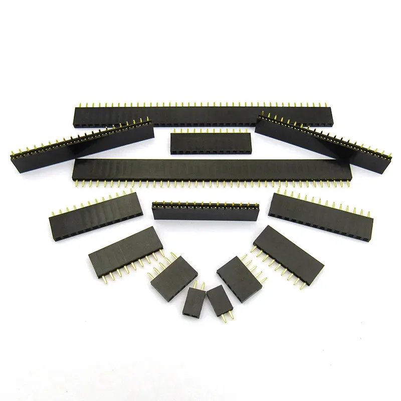 100pcs 2.54mm Single Row Straight 0.1