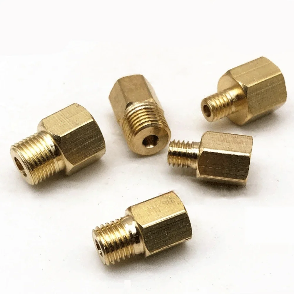 M6 M8 M10 1/8 "1/4" BSP żeński na męski prosty mosiężny łącznik rurowy łącznik złączka kompresyjna złączka olej smarujący
