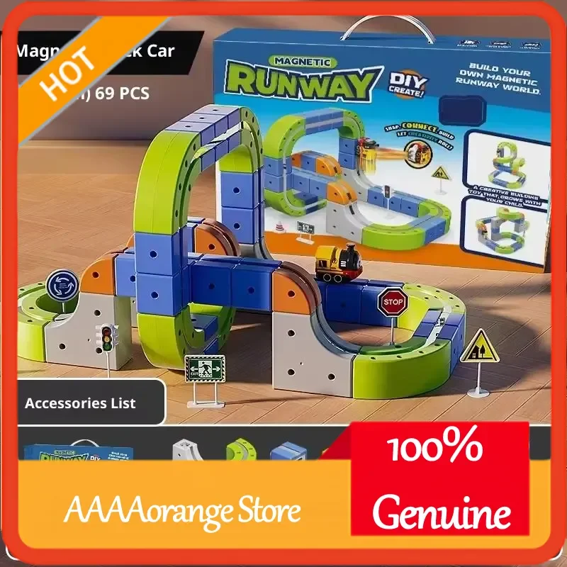 

Магнитный антигравитационный трек, набор STEM, развивающие строительные игрушки для детей, подарок Монтессори для обучения с руководством по английскому языку