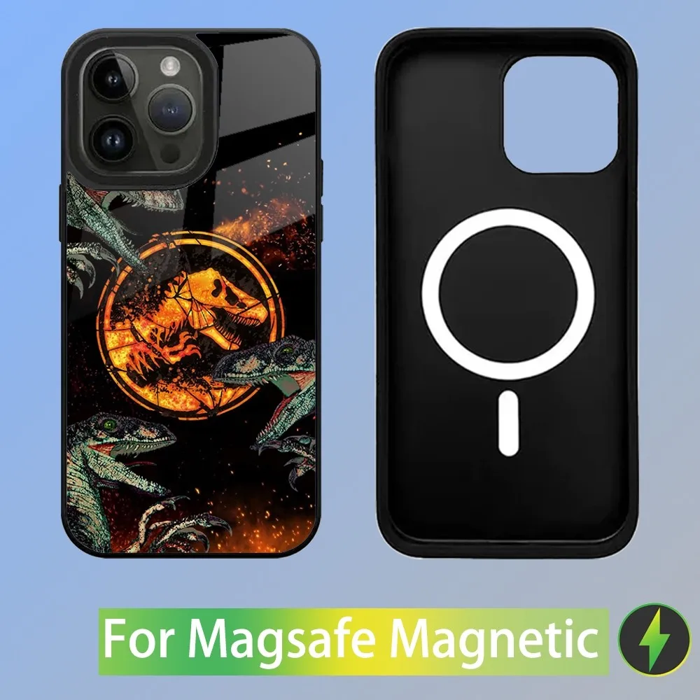 J-Jurassic Dragons Phone Case For iPhone 16,15,14,13,12,11,Plus,Pro,Max Mini Magsafe Magnetic Wireless Charging