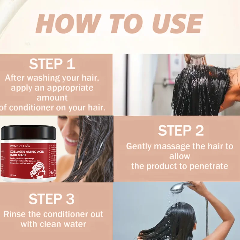 علاج الكولاجين للشعر، إصلاح عميق، قناع الشعر بزيت الأركان للشعر الجاف التالف، جميع أنواع الشعر #6