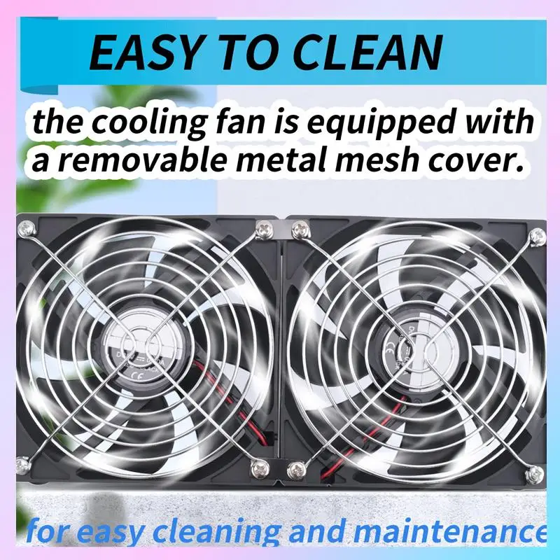 

AB25-USB 5V Cooling Fan Strong Wind Power Fast Cooling 120Mm Cooling Fan For Router PC Cooler TV Box With Mesh Cover