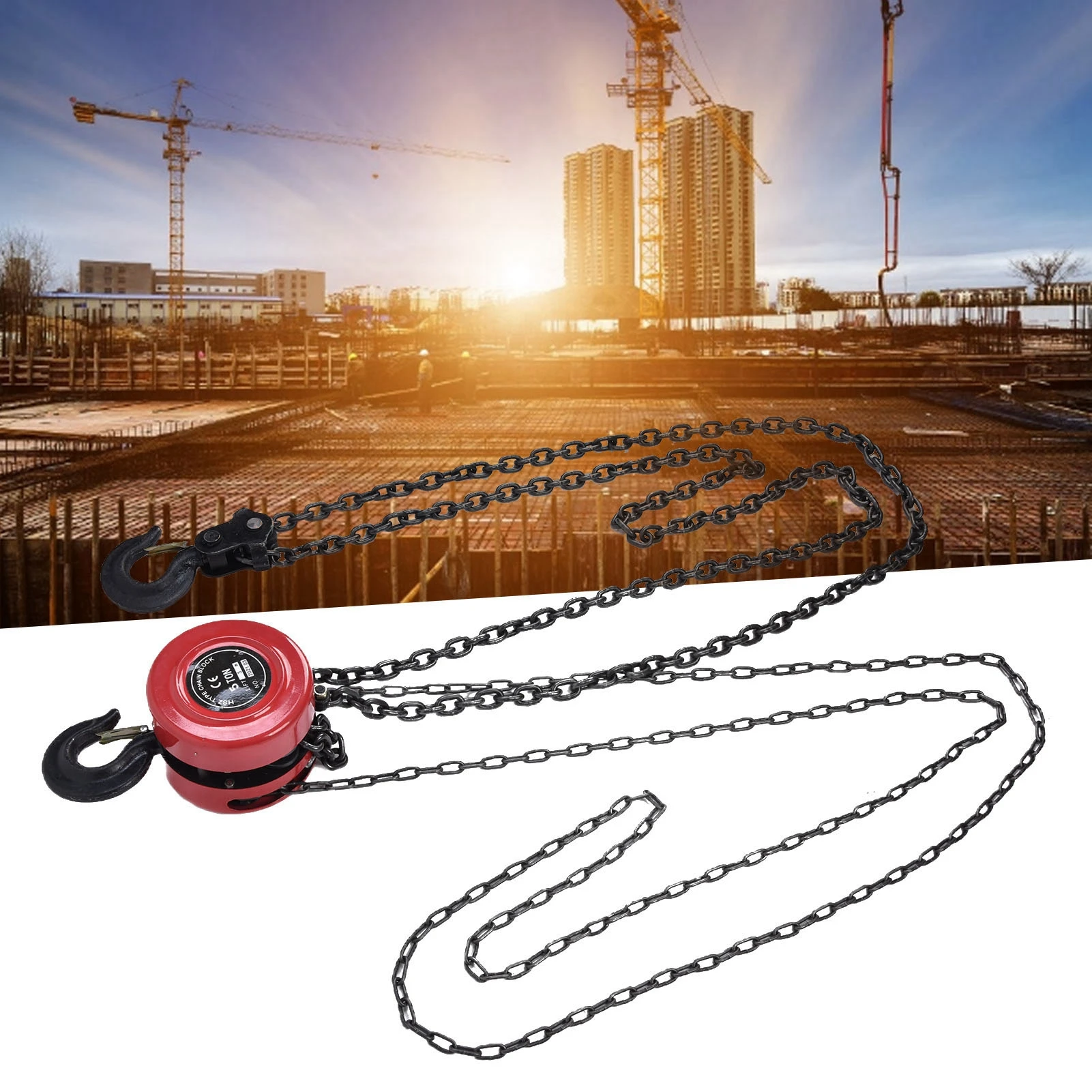 Manual Hand  Manual Hand  Chain Block Hoist Ratchet Lever with Hook Industrial Hardware 3Meters 5Ton Chain Ratchet Lever