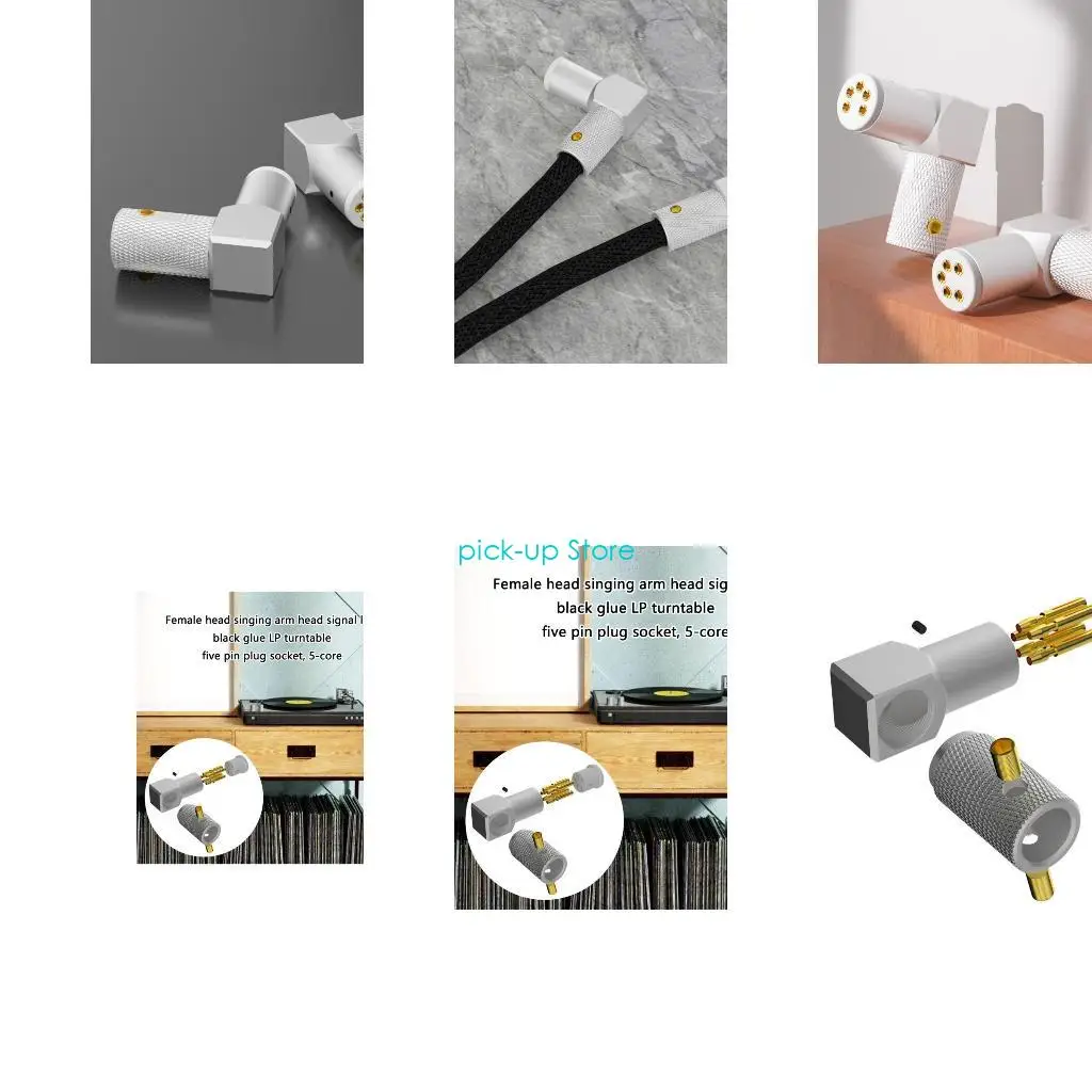 

Q5WA Gold Lateds 5pin Din Sound Connectors разъемы для традиционных рекордеров винила LPS