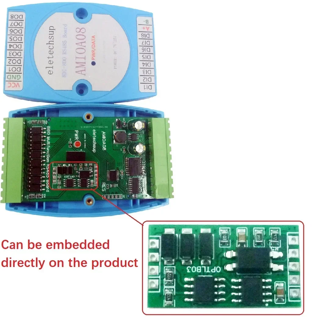 2Pcs OPTLB03 Industrial Grade RS485 To TTL232 RXD TXD R/D Isolated Communication Surge Protection Module For Arduino PLC ESP8266