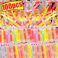 10-100pcs Glowing Colorful Fluorescent Sticks Night Fishing Buoy Light Dark Fluorescent Sticks Fishing Tackle Fishing Rods