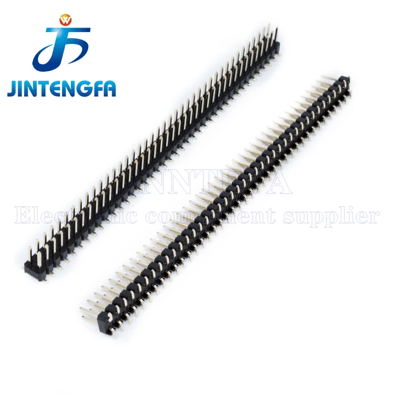 10PCS 1*40P 2*40P 2.54mm SMD SMT Single Row Double row 40Pin 40P 80P 2.54 Male PCB Board Pin Header Connector Strip Pinheader