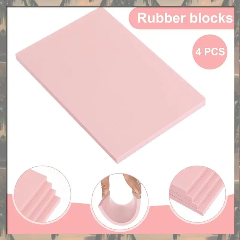 مجموعة أدوات نحت الطوابع المطاطية الجديدة A70U مكونة من 4 قطع مع أدوات القطع وبكرة براير للحرف اليدوية للطباعة #2