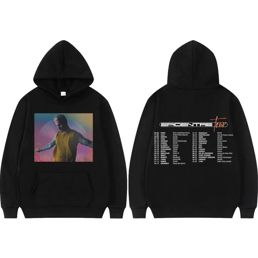 

Singer M. Pokora Tour 2025 Hoodies Men Women Clothing Harajuku Pop Music Hooded Sweatshirts Fashion Casual Oversized Pullovers