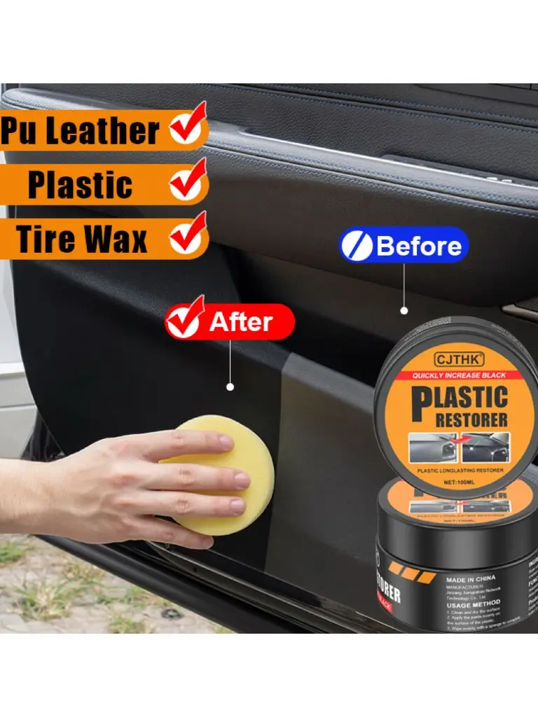 Auto Plastic Restorer Back To Black Gloss Auto Interieur Leder & Paneel Verzorgingswax Coating Agent Auto Polish en Reparatie Coating - afbeelding 2