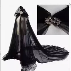 1Pcs Cool Unisex Mantle Hooded Cloak Coat Wicca Robe Medieval Cape Shawl Halloween Party Witch Wizard Cosplay Costumes Women