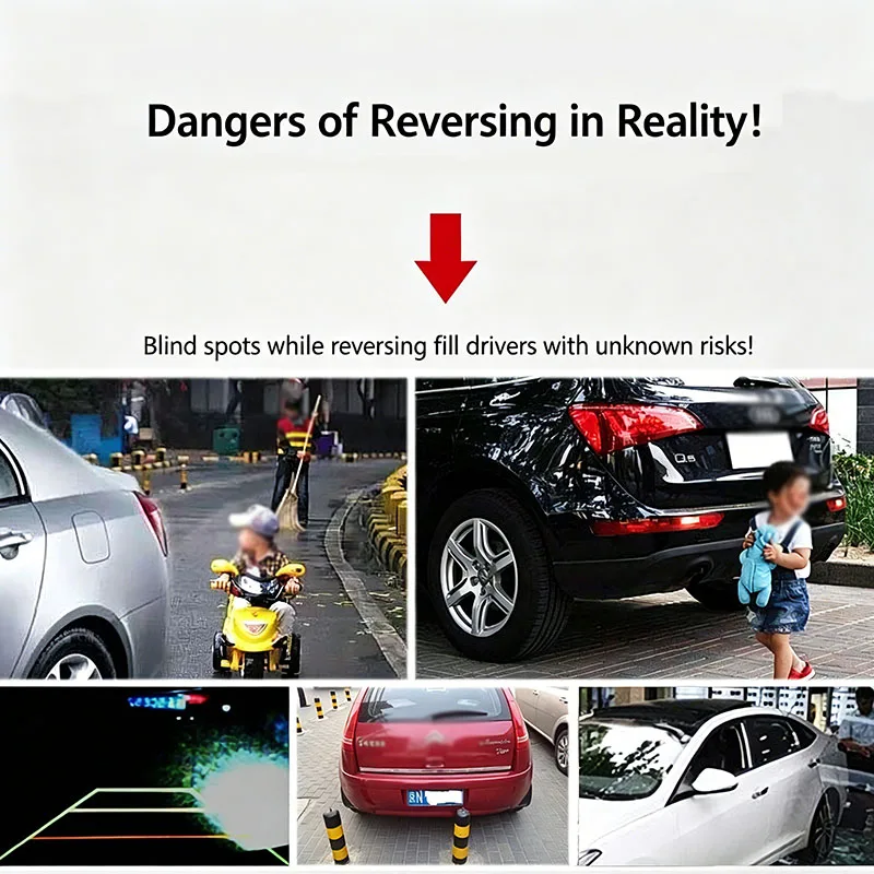 720PAHD Dynamic Moving Trajectory Car Rear View Reverse HD Night Vision Waterproof Ffish Eye Backup Parking Tracks Car Camera