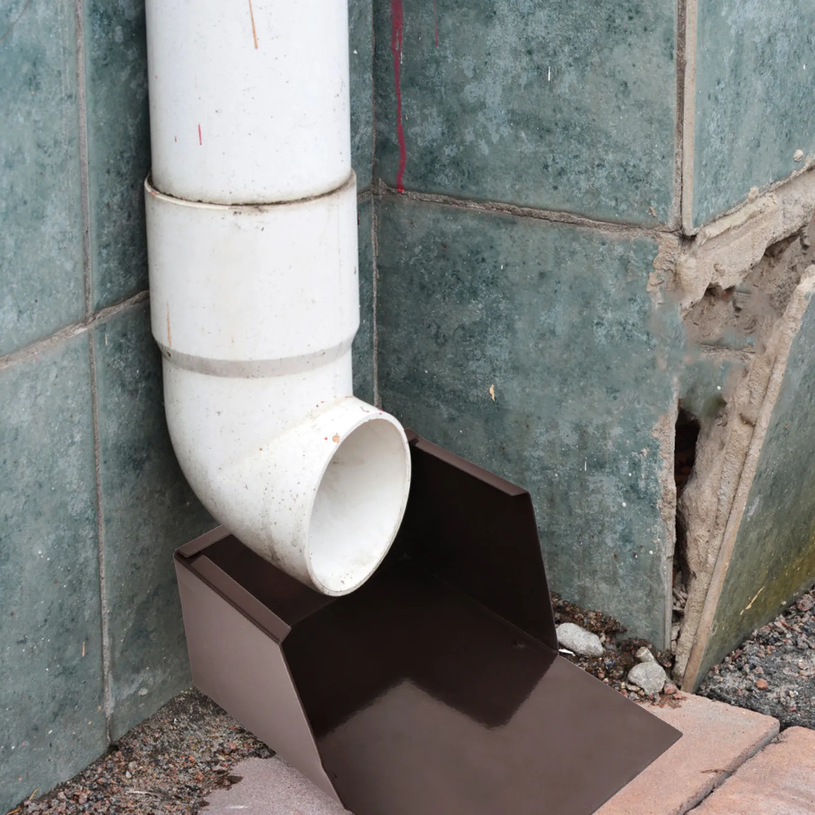 Aluminum Rainwater Drainage Tray Gutter Splash Guard Water Catchment Pan Large Capacity Splash Proof Easy Maintenance Outdoor