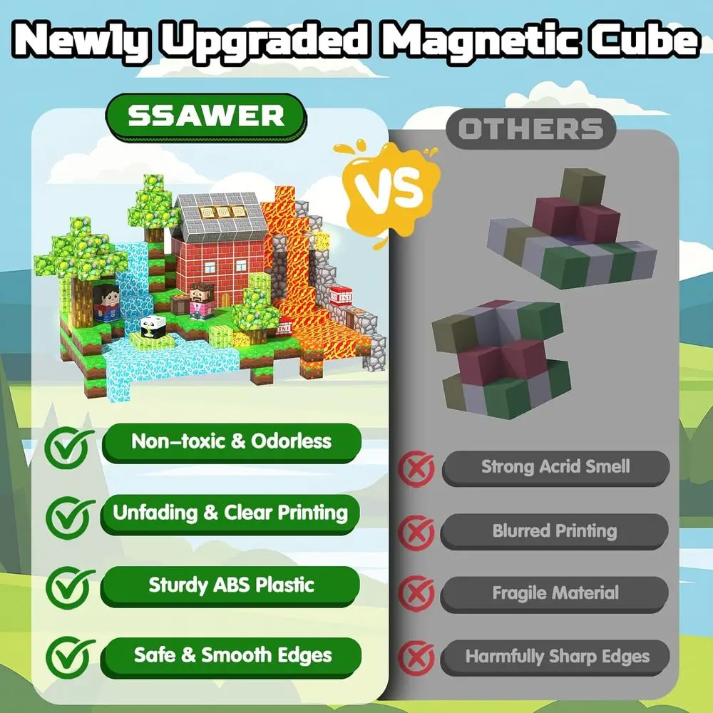 150ピースの暗闇で光る磁気ビルディングブロックセット、3歳以上の子供向けSTEMおもちゃ、クリスマスや誕生日プレゼントに最適