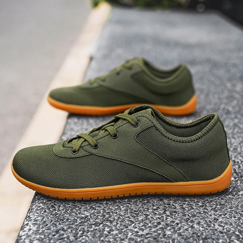 Zapatillas minimalistas anchas y descalzas para hombre, suela de caída cero, relajación óptima, caminar, Yoga, senderismo al aire libre, zapatos para caminar