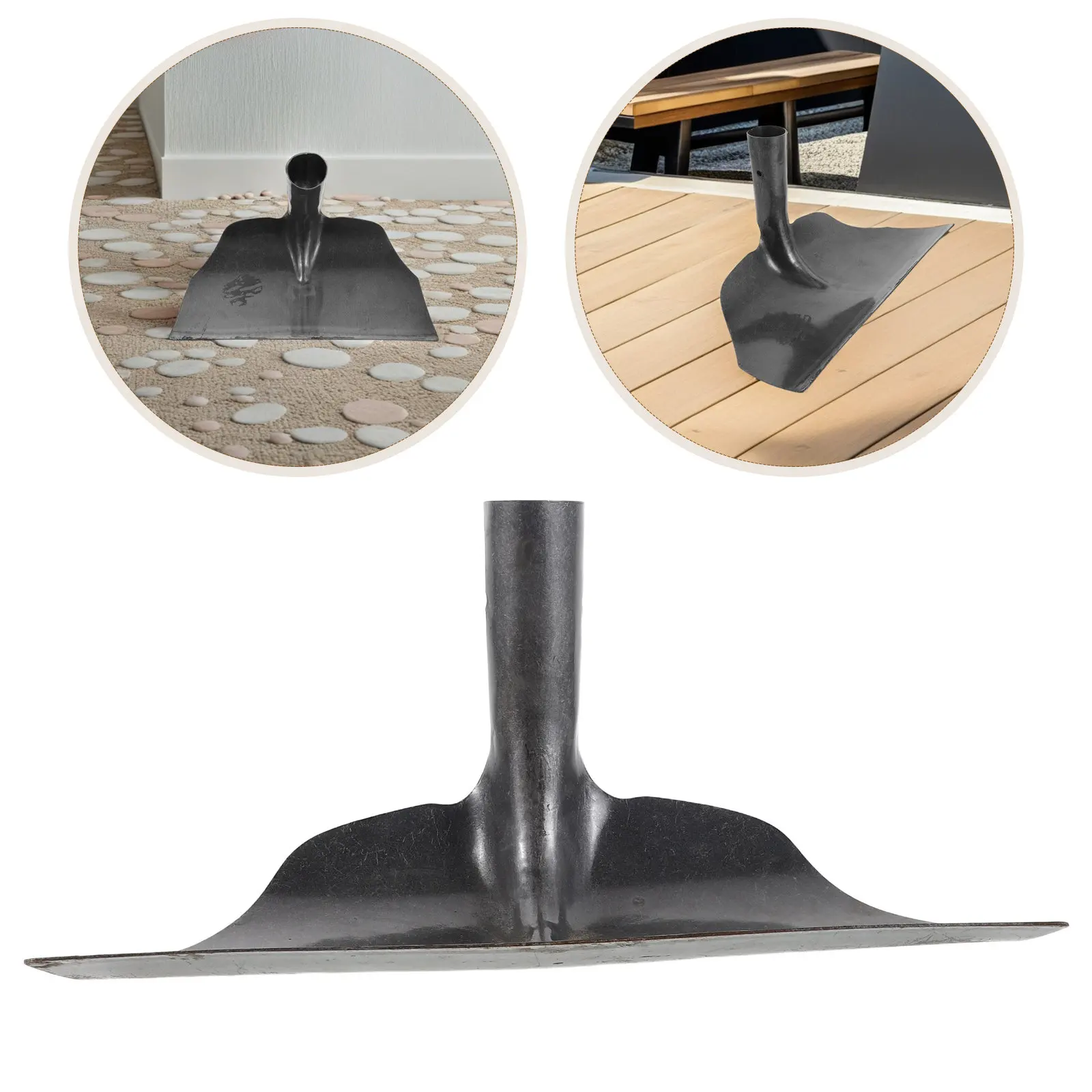 Sturdy Manganese Steel Farm Cleaning Shovel Wood Handle Manure Scraper Cattle Barn Waste Removal Tool Cow Stall Cleaning Shovel