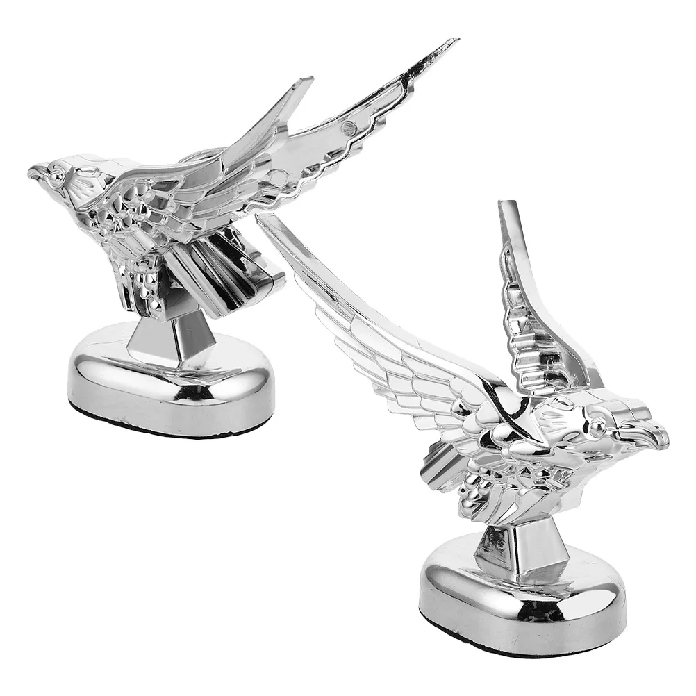 

2Pcs Stylish Car Decoration Sticker 3D Eagle Ornament for Hood Dash Vehicle Exterior Gothic Auto Accessory Car