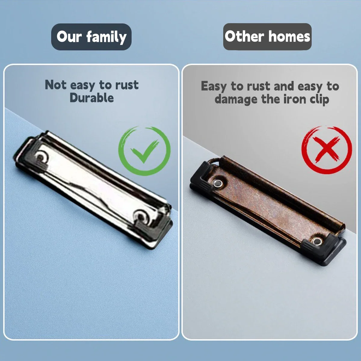 A4/A5 Clipboard Folder Large Capacity Durable Thickened Board Clip Multipurpose Office&School Organizer for Portable Storage