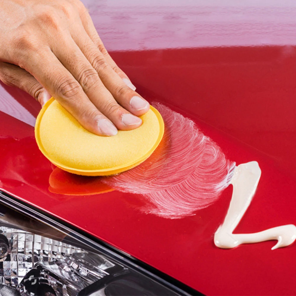 4Pcs 12Pcs Car High Density Round Waxing and Polishing Sponge Super Soft Wax Applicator Pad Car Festival Cleaning Tool