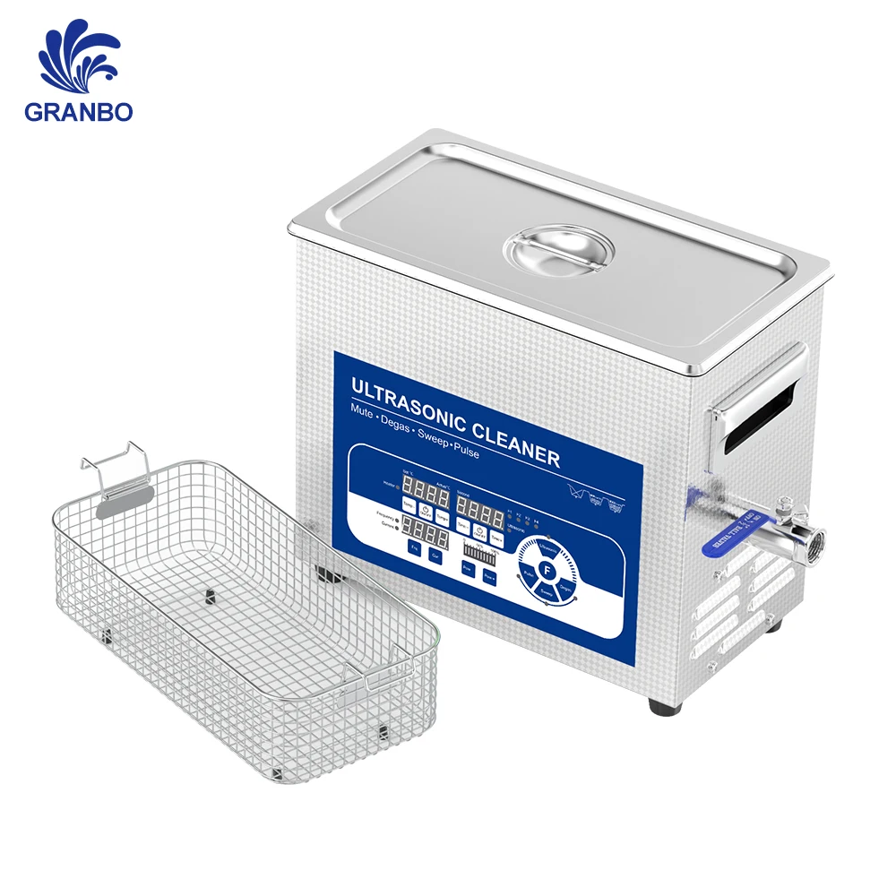 Granbosonic 28/40/68/80/120KHz Frequency Bands Ultrasonic Cleaner 4.5L 150W Sweep Pulse Degas Noise Reduction Feature