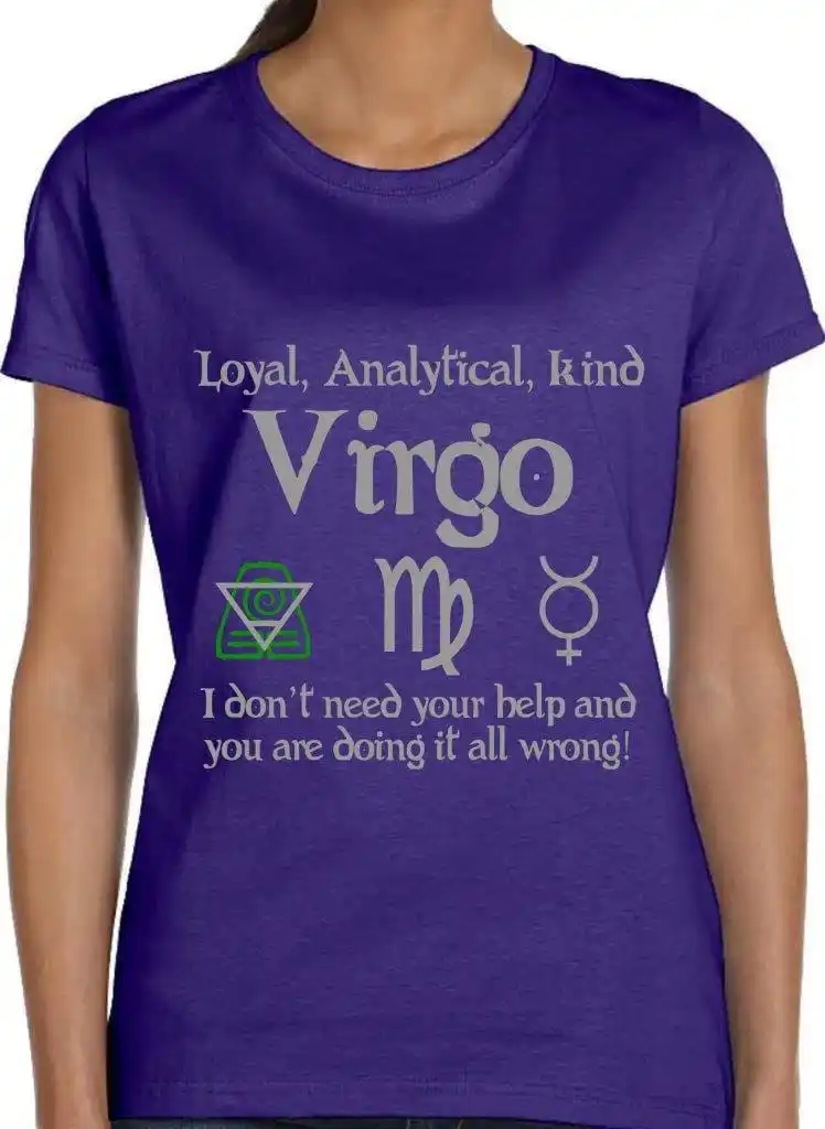 Virgo Horoscope T Shirt Birthday August Bday Born in September Zodiac Sign Astrology TH189