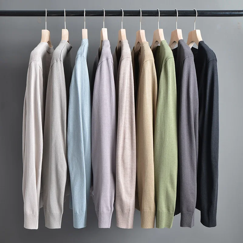 سترة رجالية ربيعية النسخة الكورية الجديدة سترة محبوكة فضفاضة وأنيقة سترة كبيرة متعددة الاستخدامات رقيقة