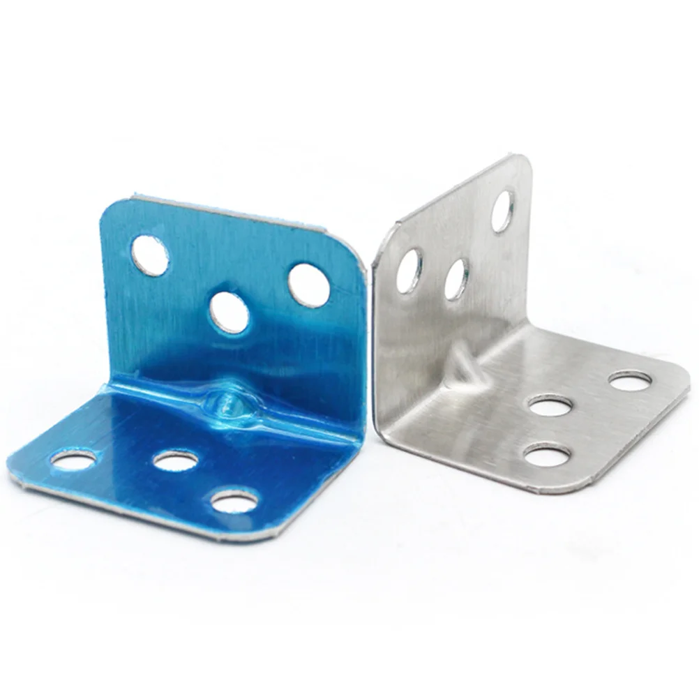 

40pcs L Shaped Corner Brace Shelf Right Angle Iron Brackets Support Wall Hanging Heavy Duty Storage Rack Clothes Hanger Shoe