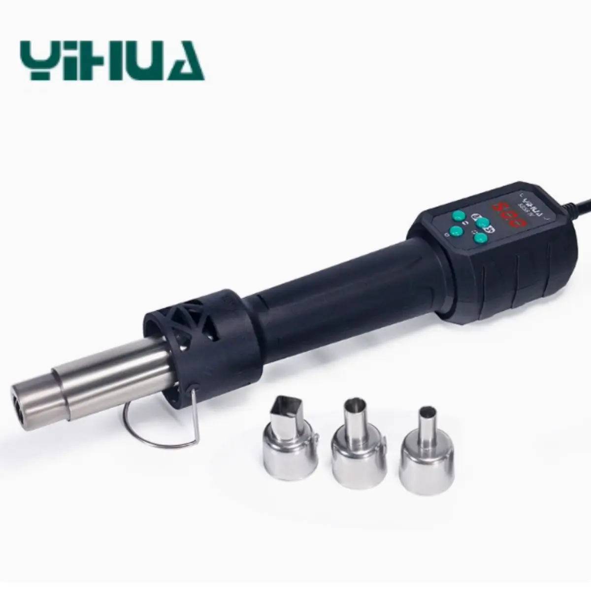 YIHUA Micro Hot Air Gun, Portable LCD Digital Heat Gun Rework Soldering Station, Industrial BGA Soldering Tool