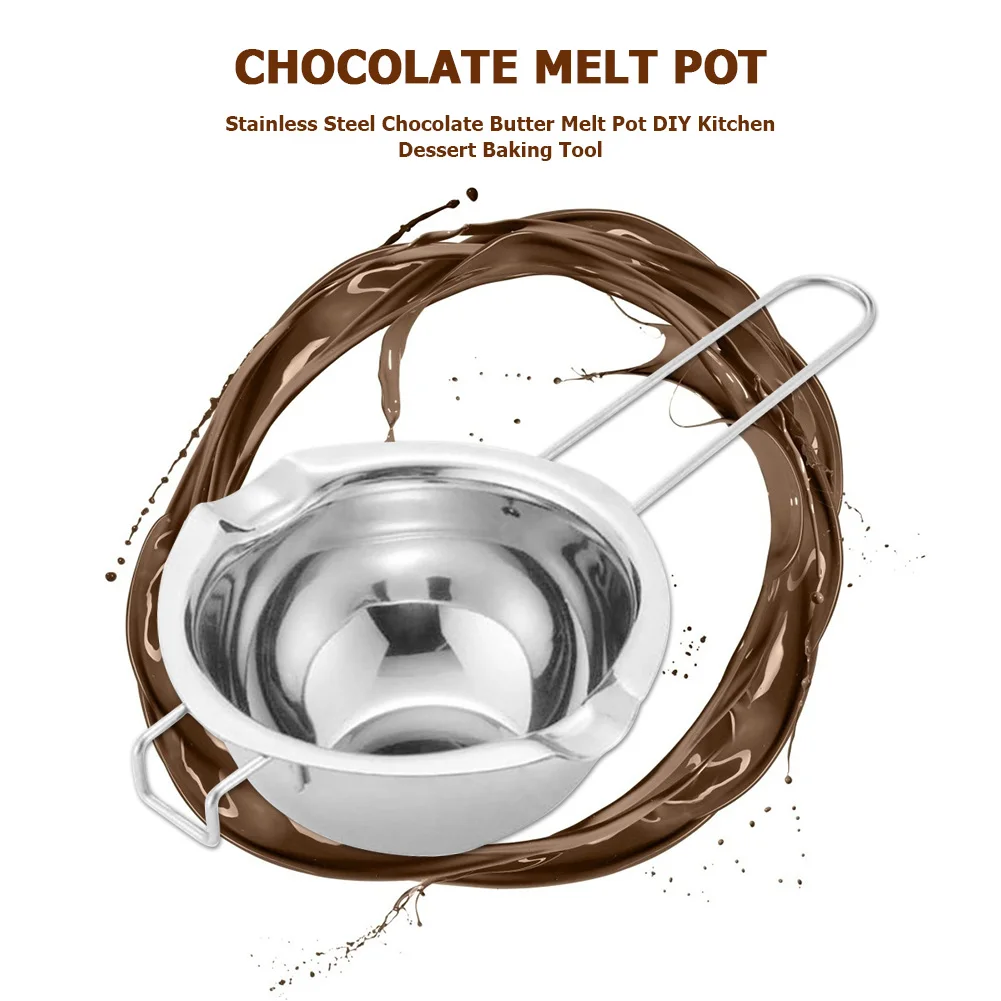 المنزل الفولاذ المقاوم للصدأ الشوكولاته زبدة تذوب تينغ السلطانية قبضة طويلة مقبض وعاء التدفئة DIY بها بنفسك المطبخ المعجنات الطبخ الحلوى الخبز أداة