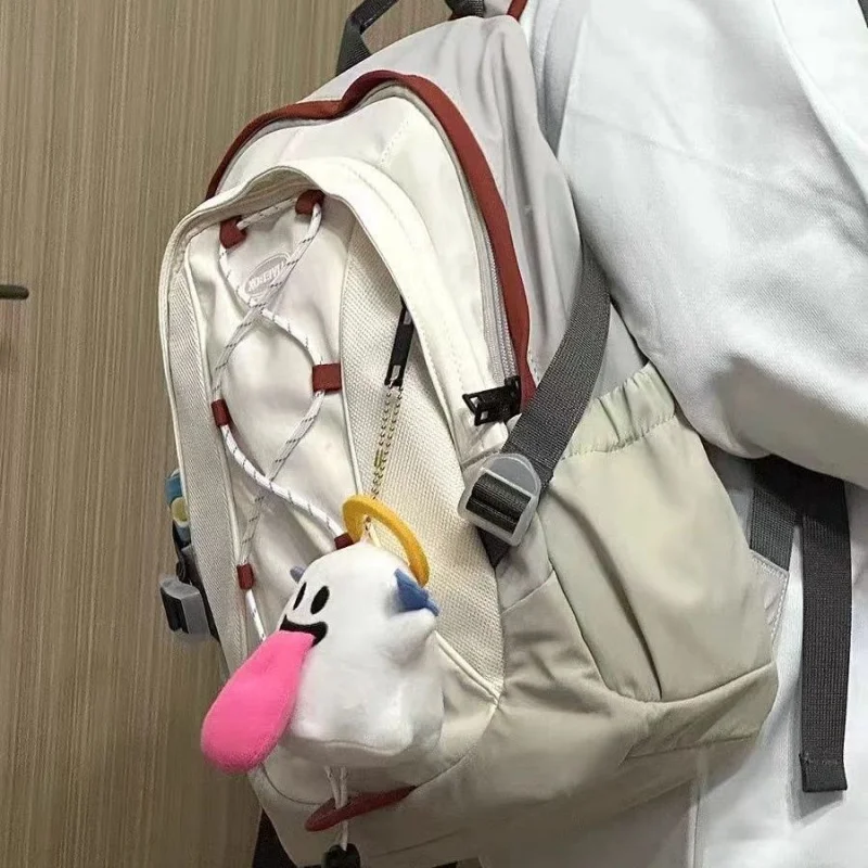 Contrast Color Casual Women Nylon Backpacks Girls School Bag High Capacity Female Lightweight Travel Bags Preppy Style