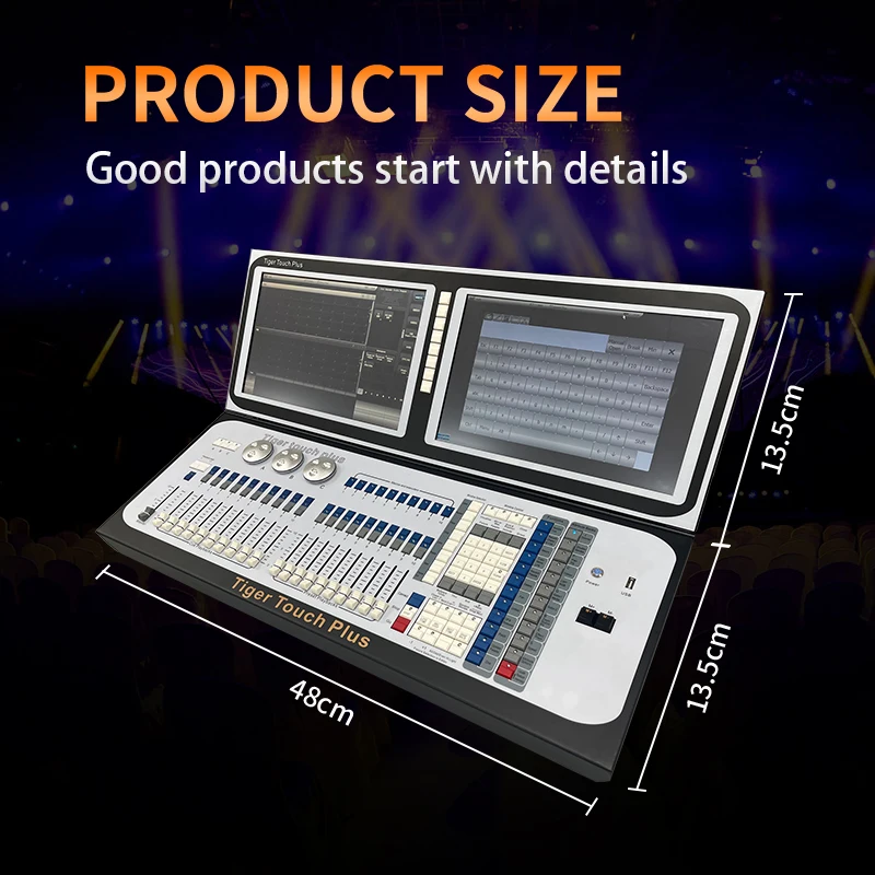 Dual Touch Screen A volites Tiger Touch Plus DMX Stage Light Console Professional DMX512 Controller For Disco DJ Party Equipment