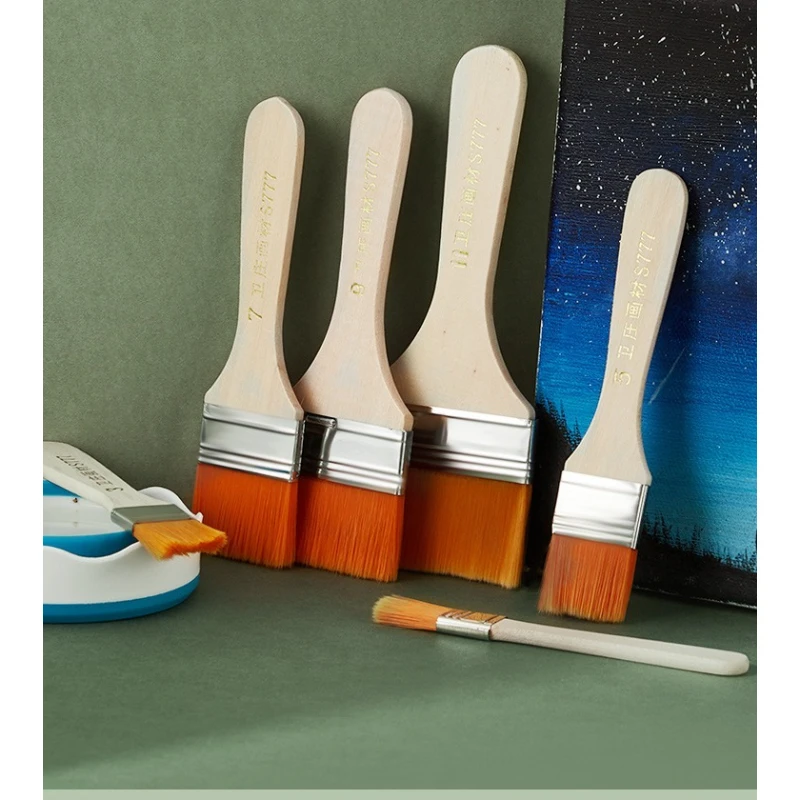 12-piece Set of Art Brush Acrylic Board Brush Nylon Bristle Brush Gouache Watercolor Oil Painting Brush Painting Brush