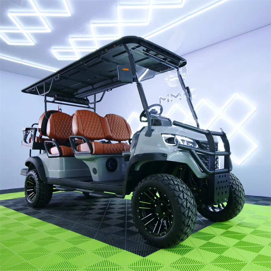 Factory Wholesale Price 4 Wheel Drive 2+2 Seats Golf Car Electric Golf Cart 6 Seat off-road hunting electric vehicle