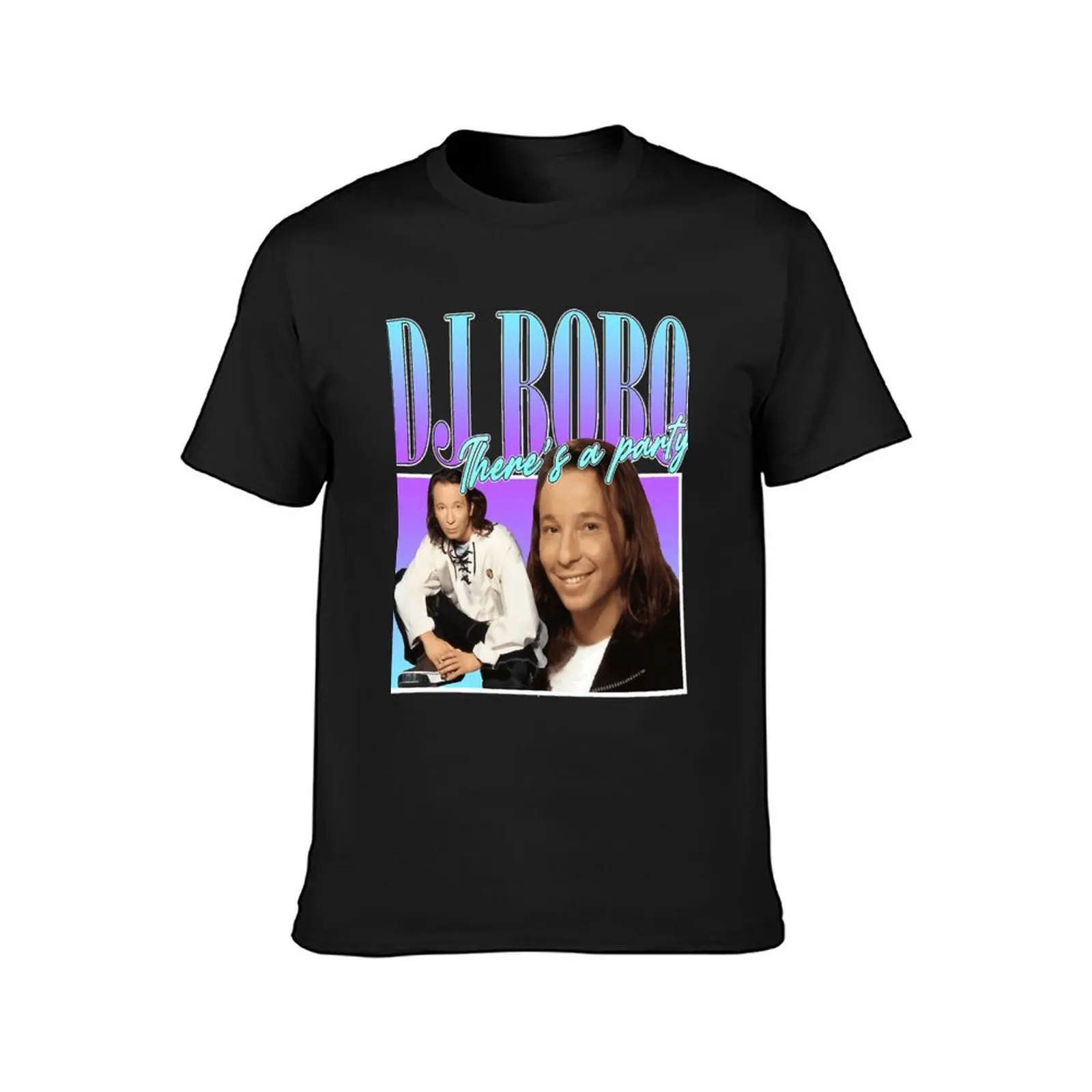 DJ Bobo 90s Style Eurodance \t T-Shirt blacks plain summer tops t shirts for men cotton