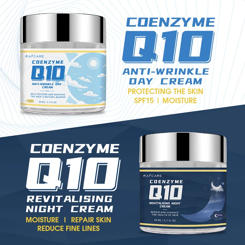 Coenzyme Q10 Night Day Cream with Organic Argan Oil Advanced Deep Hydration Facial Moisturizer for Skin Renewal