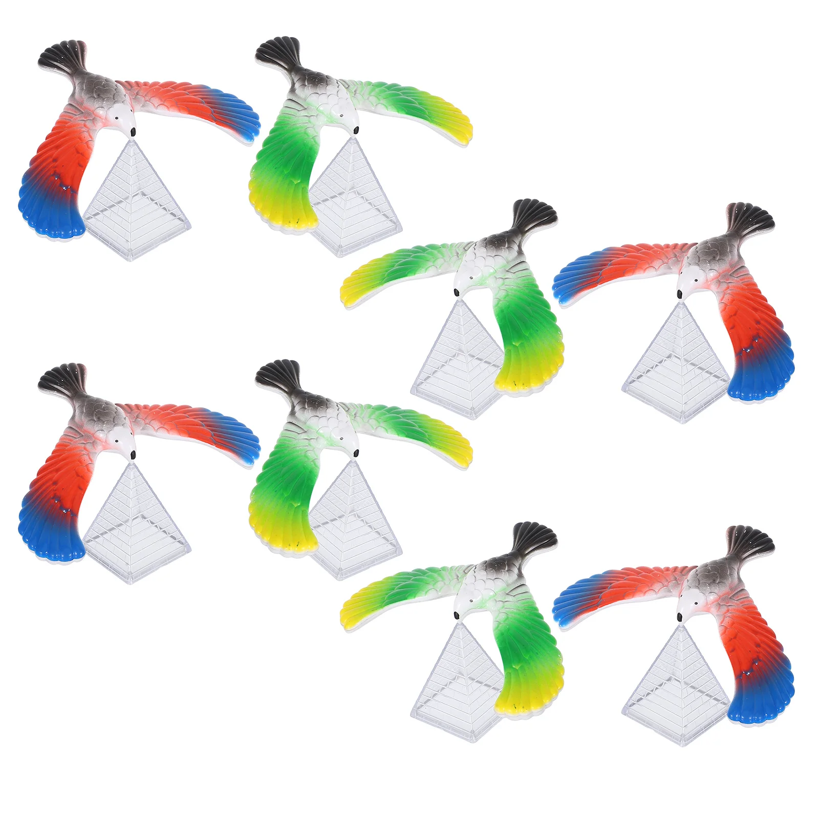 8pcs Balancing Bird Balance Eagle For Kids Hand Eye Coordination Desktop Decorative Physics Game For Toddlers Collectors Novelty