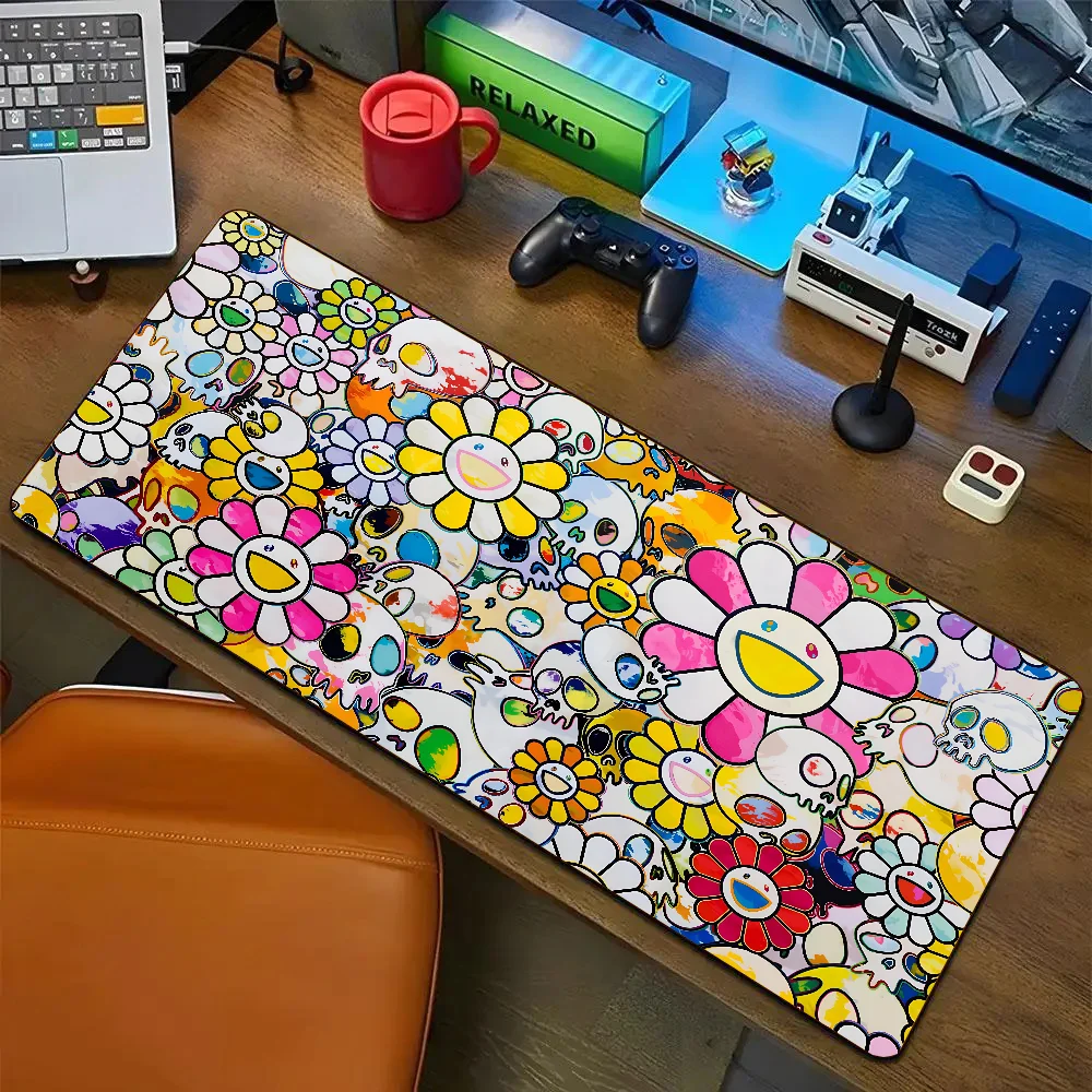 1pc Art T-Takashi Murakami Mouse Pad Large Mouse Mat Pink Office Desk Mat Laptop Gaming Large Mousepad