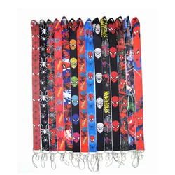 10PCS Funko Spider-Man Mobile Phone Strap Lanyard for Wallet Phone Charm Chain Car Key Cartoon Neck Wrist Band Anti-lost Rop