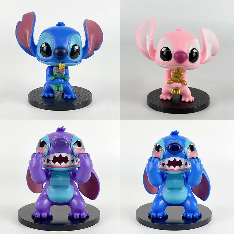 12cm  Ghostface Stitch Lilo & Stitch Happy Demon Original Figure Toy Model Collect Ornaments Boy Holiday Gifts