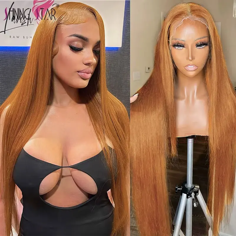 

30 34 Inch Honey Blonde Lace Front Wig Human Hair 13X4 13X6 HD Lace Frontal Wigs Straight Wigs Ginger Lace Front Human Hair Wigs