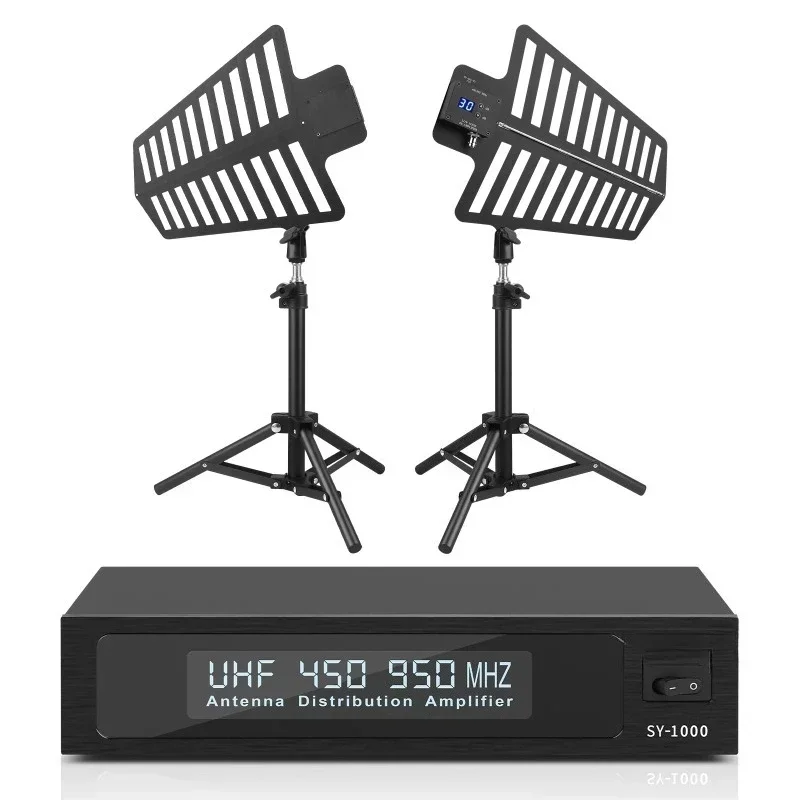 Channel Professional Signal Distribution Antenna Amplifier Wireless Microphone System Antenna Amplifier