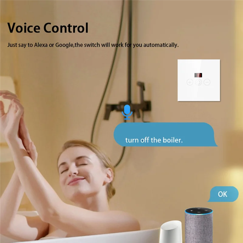 مفتاح غلاية TCF-Wifi، مفتاح سخان مياه ذكي قياسي ES، التحكم في تطبيق Tuya Smart Life يعمل مع Alexa Google #2